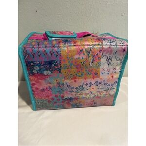 Nwt Natural Life Insulated Lunch Bag Cooler Zipper Storage Patchwork Floral Boho